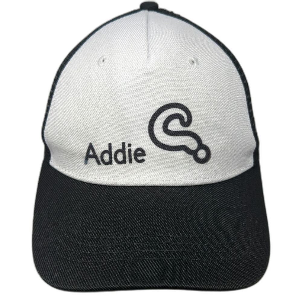 Cricut Trucker Hat Black One Size Snapback Mesh Back Addie Graphic Two Tone Logo